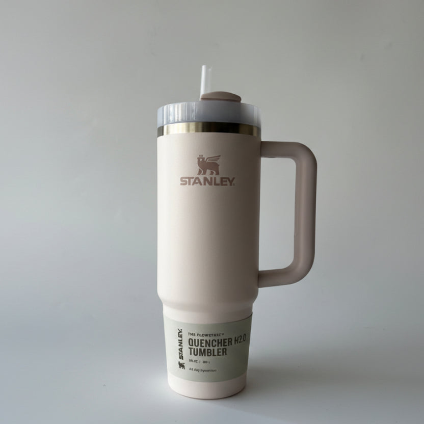 Stanley branded thermos on a white background