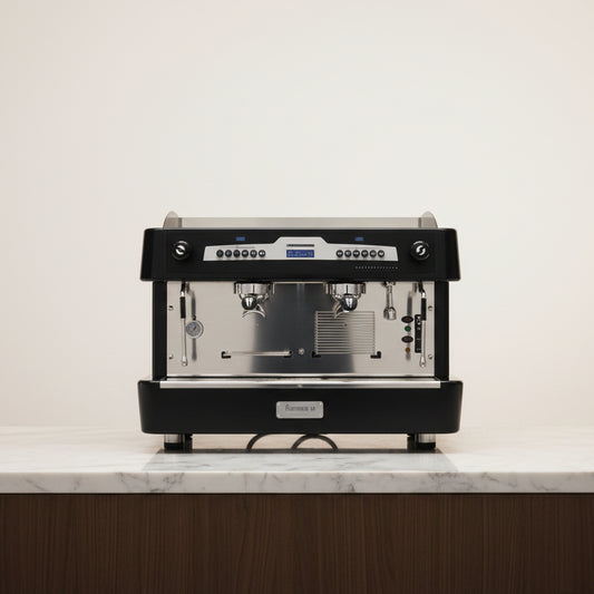 Espresso machine on a white background